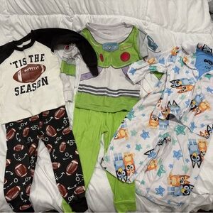 Kids Pajama Set with Football, Space, and Cartoon Designs